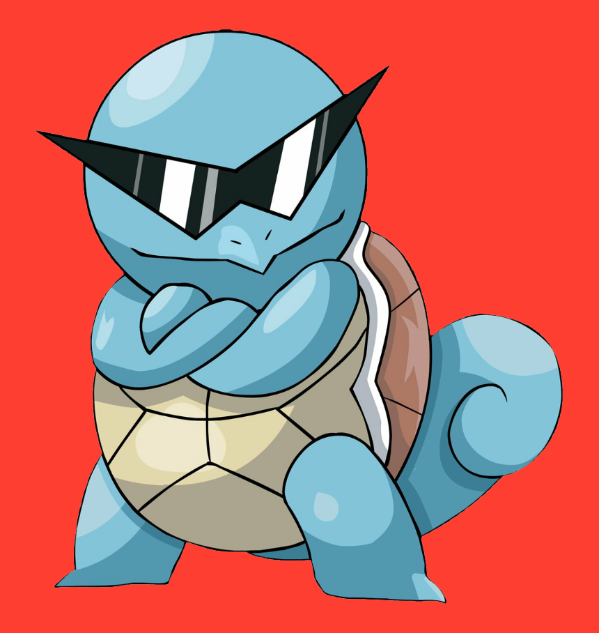 squirtle with glasses